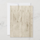 Houten Trouw Save the Date Aankondiging met Rustie (Achterkant)