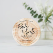 Houten Trouw Save the date QR-code Kaart (Staand voorkant)