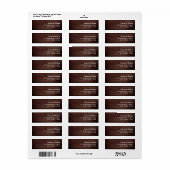 Houten Trouwdag Etiket (Full Sheet)