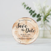 Houten trouwkaart met QR-code voor 'save the date' Kaart (Staand voorkant)
