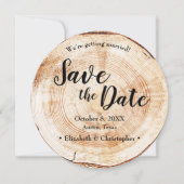 Houten trouwkaart met QR-code voor 'save the date' Kaart (Voorkant)