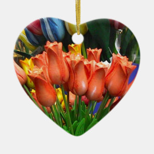 Houten tulpen uit Amsterdam Keramisch Ornament