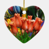 Houten tulpen uit Amsterdam Keramisch Ornament (Achterkant)