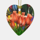 Houten tulpen uit Amsterdam Keramisch Ornament (Links)