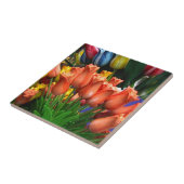 Houten tulpen uit Amsterdam Tegeltje (Zijkant)