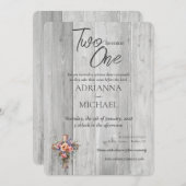 Houten Twee Christelijke Kerken Eén Kaart (Voorkant / Achterkant)