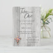 Houten Twee Christelijke Kerken Eén Kaart (Staand voorkant)