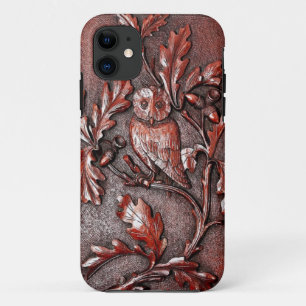 houten uil Case-Mate iPhone case