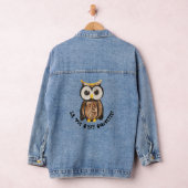 Houten uil - la vie c’est chouette denim jacket (Hangar)