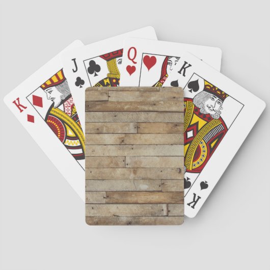 Houten Uiterlijk Speelkaarten (Achterkant)