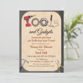 Houten uitnodiging voor 'Honey Do Couples Shower'- (Staand voorkant)