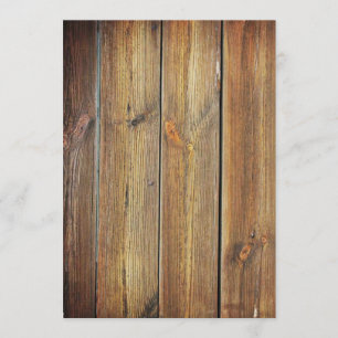 Houten uitnodiging zonder tekst