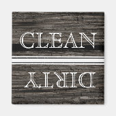 Houten vaatwasser magneet schoon en vuil (Voorkant)