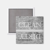 Houten vaatwasser magneet schoon en vuil (Voorkant / Achterkant)