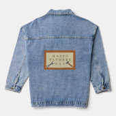 Houten Vaderdag Bord Denim Jacket (Achterkant)