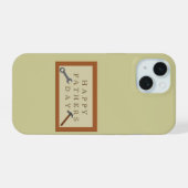 Houten Vaderdag Bord iPhone 15 Case (Achterkant horizontaal)