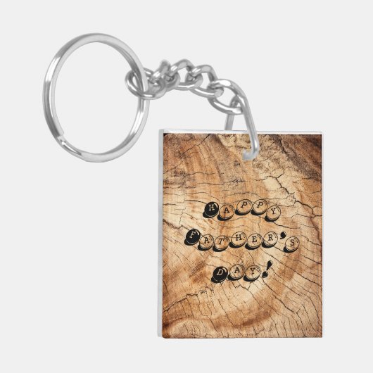 Houten vaders dag sleutelhanger (Voorkant Links)