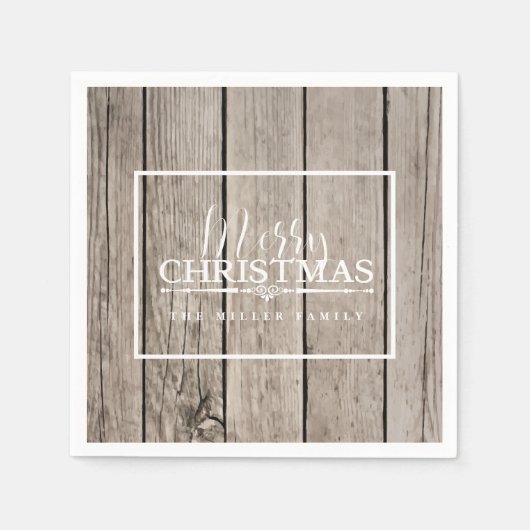 Houten, vakantie servetten (Voorkant)