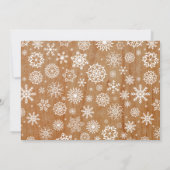 Houten Vakantiefoto Verjaardagsfeest Uitnodiging (Achterkant)