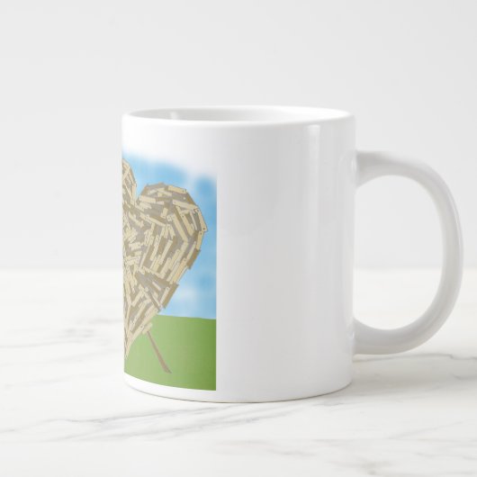 Houten Valentijn Mok (Rechts)