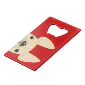 Houten van een Franse Bulldog Bottle Open Card Creditkaart Flessenopener (Voorkant Gekanteld)