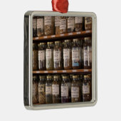 Houten van kruidpotten metalen ornament (Rechts)