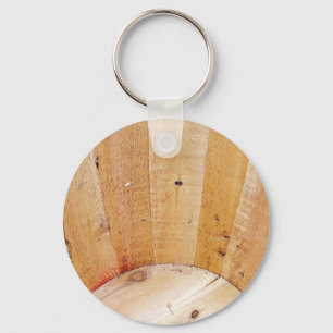 Houten vat sleutelhanger