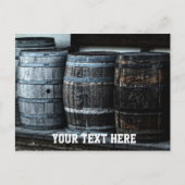  houten vaten met CustomText Briefkaart (Voorkant)