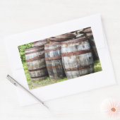 Houten Vatvaten Rechthoekige Sticker (Envelop)