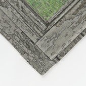 Houten vensterpaarden fleece deken (Hoek)