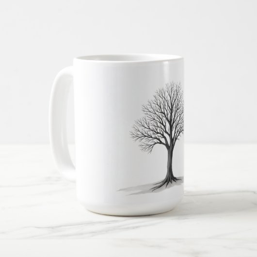 houten verfbeker koffiemok (Voorkant links)