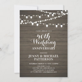 Houten & Verlichte Huwelijksjubileumfeest met Rust Kaart