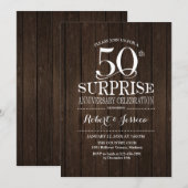 Houten verrassingskaart 50ste huwelijksverjaardag kaart (Voorkant / Achterkant)