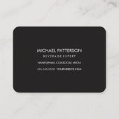 Houten vierkant element Beers Rustic met monogram Visitekaartje (Achterkant)