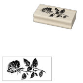 Houten Vintage Rozenstempel Rubberstempel (Gestempeld)