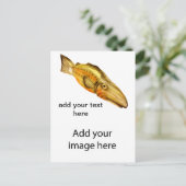 houten vis briefkaart (Staand voorkant)