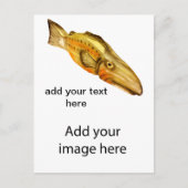 houten vis briefkaart (Voorkant)