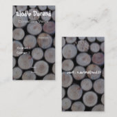 HOUTEN VISIEKAART VISITEKAARTJE (Voorkant / Achterkant)