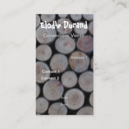 HOUTEN VISIEKAART VISITEKAARTJE