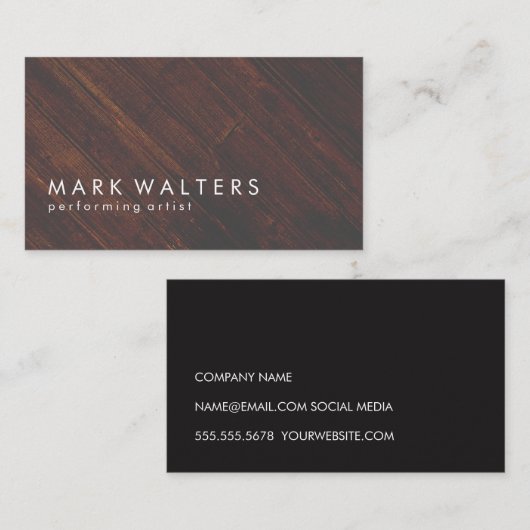 Houten Visitekaartje (Voorkant / Achterkant)