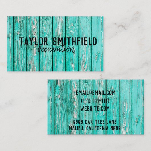 houten visitekaartje (Voorkant / Achterkant)