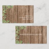 houten visitekaartje met snijwonden (Voorkant / Achterkant)