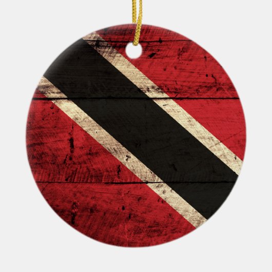 Houten vlag van Trinidad en Tobago Keramisch Ornament (Voorkant)