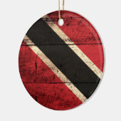 Houten vlag van Trinidad en Tobago Keramisch Ornament (Links)