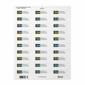 Houten vlag Zweden Etiket (Full Sheet)