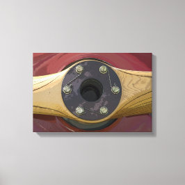 Houten Vliegtuig Propeller Canvas Afdruk