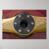 Houten vliegtuigpropeller poster (Voorkant)