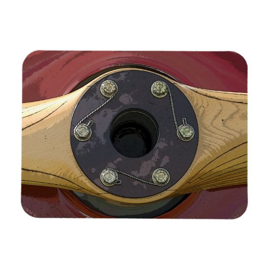 Houten Vliegtuigpropeller rechthoekige magneet (Horizontaal)