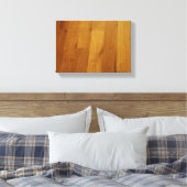 Houten vloer canvas afdruk (Insitu (Slaapkamer))