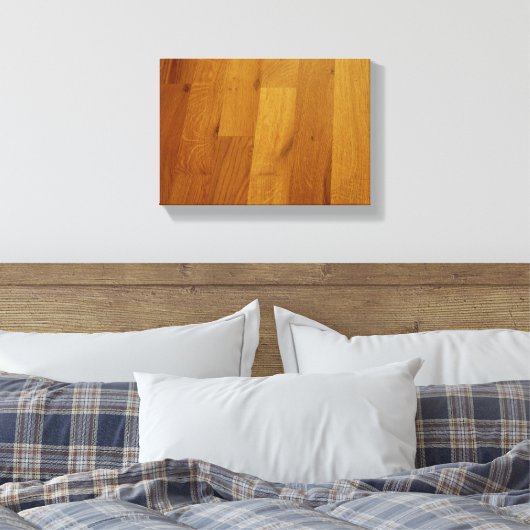Houten vloer canvas afdruk (Insitu (Slaapkamer))